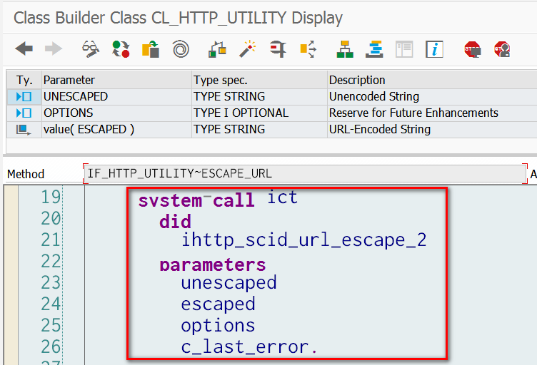 escape in ABAP and JavaScript