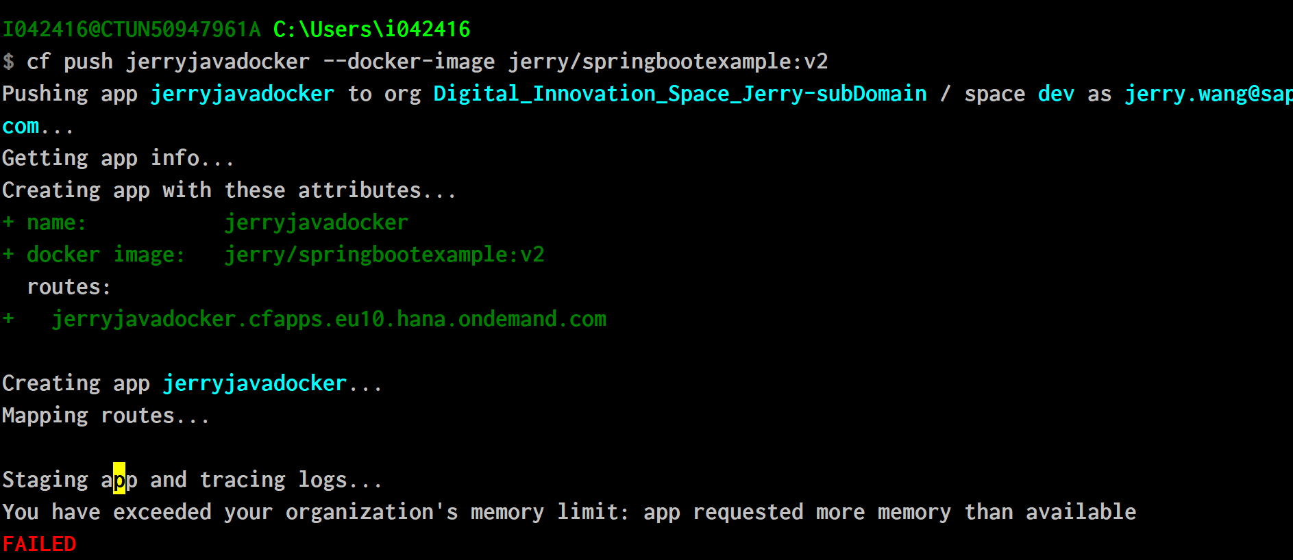 如何部署Docker镜像到SAP Cloud Platform