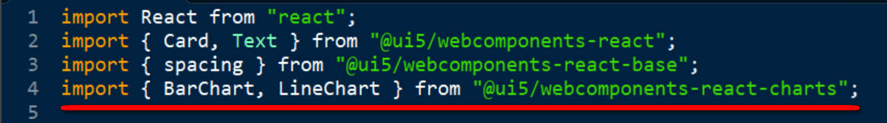 如何使用SAP UI5 web Component的React框架的柱状图和折线图