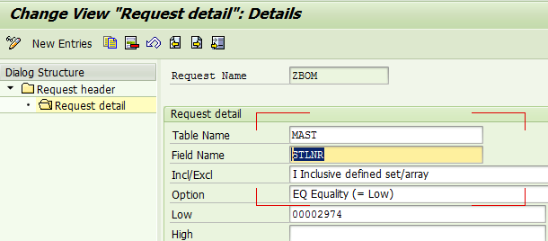 Error message Object BOM does not allow filter on MAST.STLNR