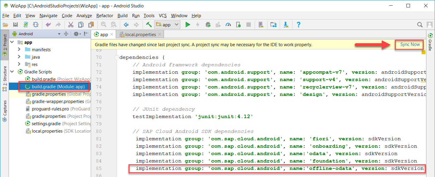 使用SAP OData offline库实现Android应用的离线(offline)模式