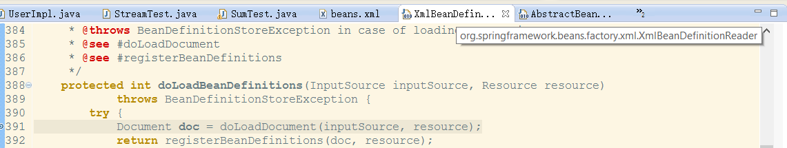 一个快速找到Spring结构是在哪里找到XML配置文件并解析Beans界说的小技巧