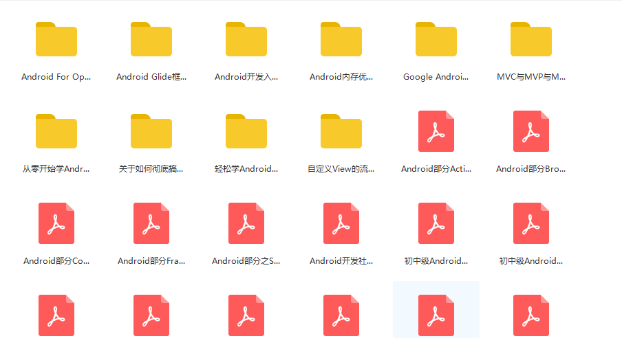 Android学习PDF初级到高级