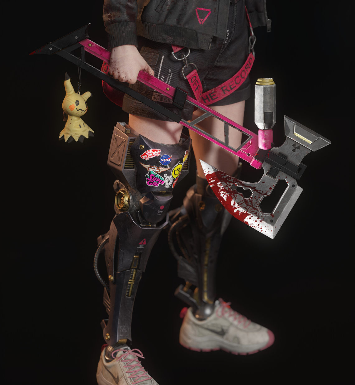 赛博朋克少女革命者惊艳作品来自韩国的3d角色设计师yerimkim