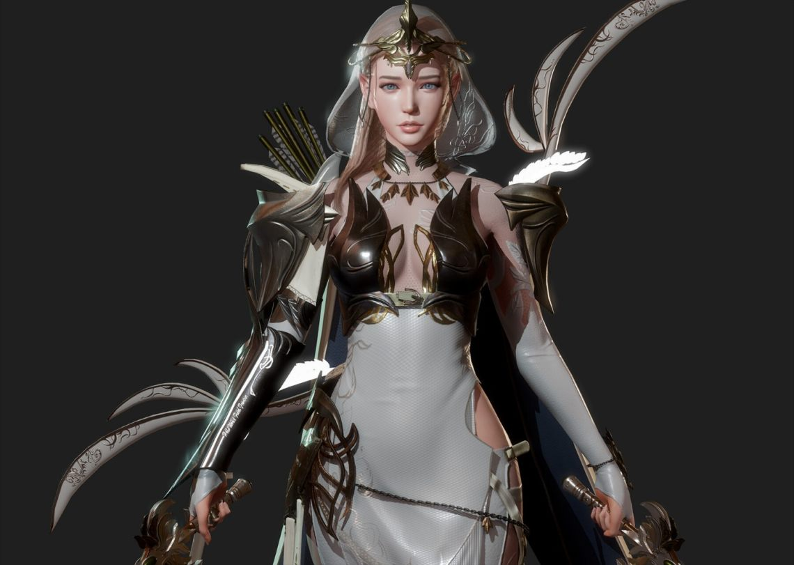 韩国3d艺术家hyeonghoonlim性感女战士3d角色