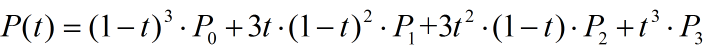 三阶贝塞尔曲线公式