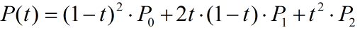 二阶贝塞尔曲线公式
