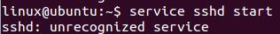 Unrecognized service ubuntu что делать