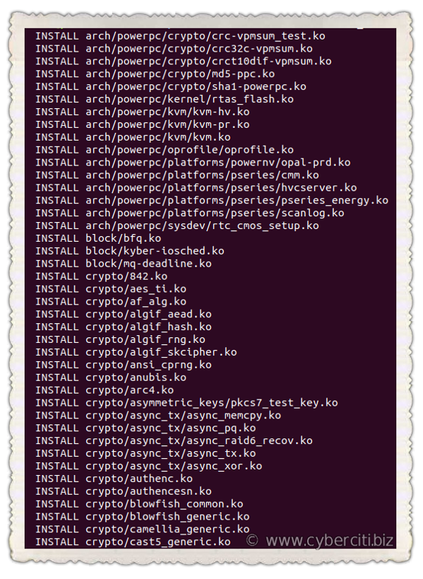 How to install the Linux kernel modules
