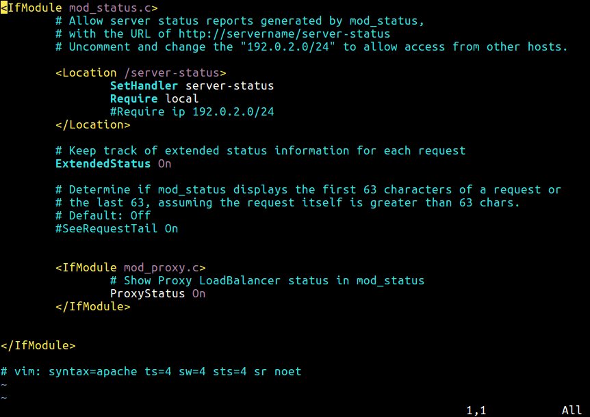 Apache Mod_Status配置