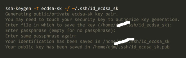 SSH使用FIDO2 USB进行身份验证方式SSH使用FIDO2 USB进行身份验证方式
