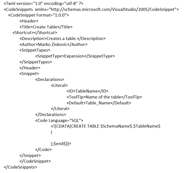 SQL Server Management Studio中SQL代码段-CSDN博客