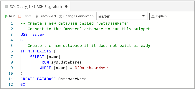 sql azure 语法_Azure Data Studio中SQL代码段-CSDN博客