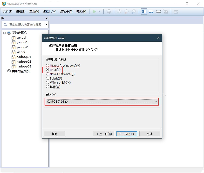 选择操作系统类型