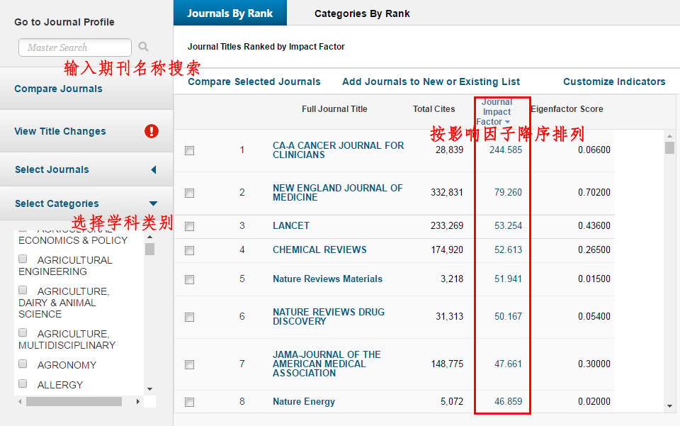 【学术】sci期刊影响因子查询方式