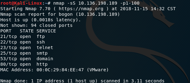 端口扫描nmap隐蔽扫描