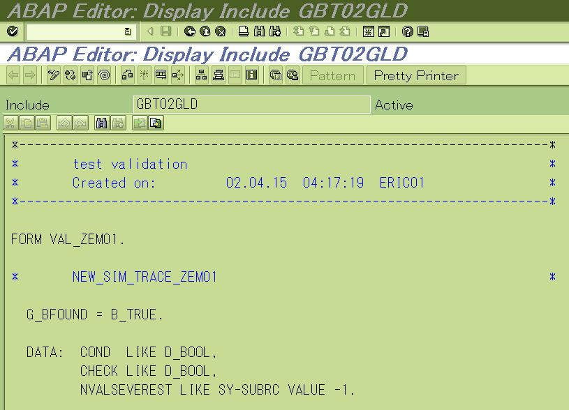 ABAP 如何快速地找到Validation或Substitution对应的程序ID