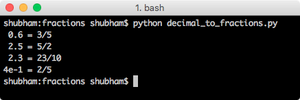 python将小数转为分数_Python分数-CSDN博客