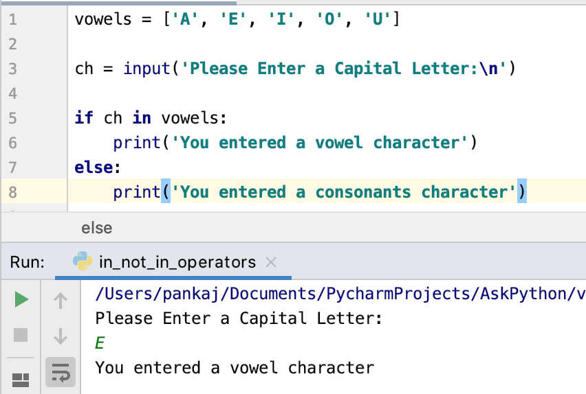 python 成员运算符_Python的“ in”和“ not in”成员资格运算符-CSDN博客
