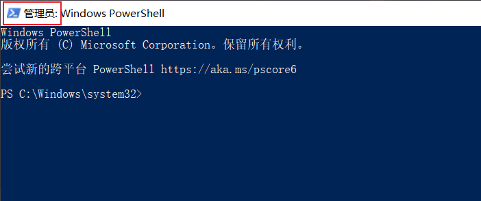 PowerShell(管理员) 界面