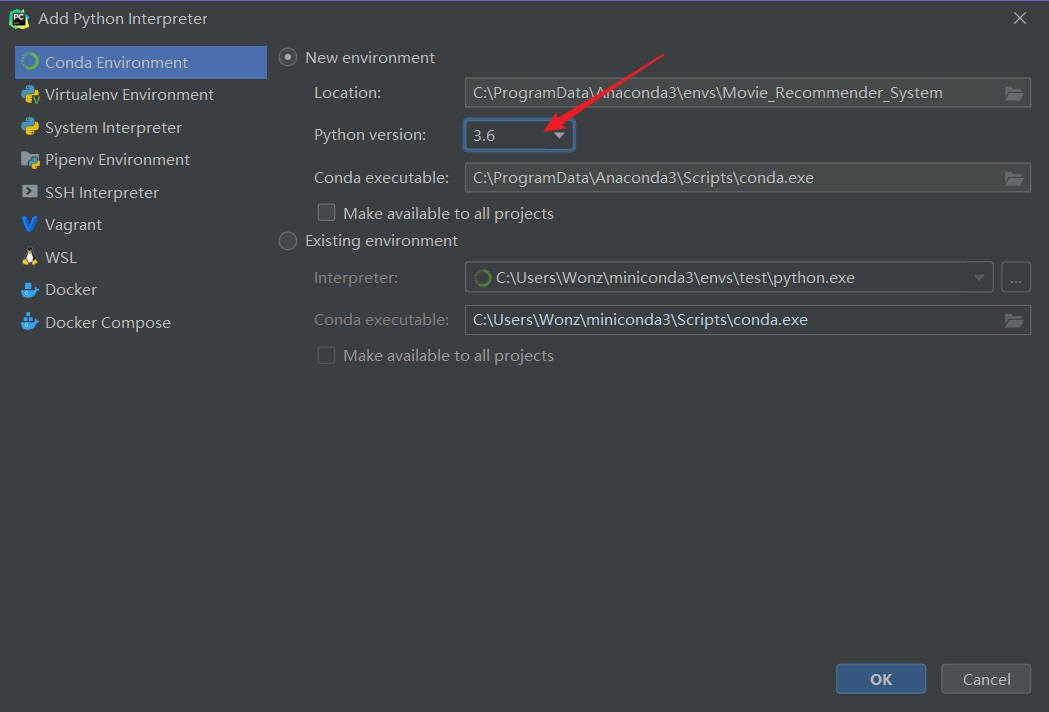 在 anaconda python3.7 环境下使用 pycharm 安装 python3.6 版本的 pytorch