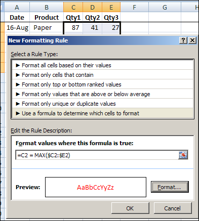 excel 首行下示例格式_Excel条件格式示例-爱代码爱编程
