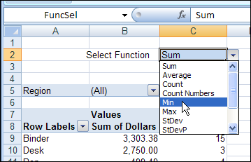 選擇摘要功能(select a summary function)