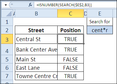 another way to check the search results is with the isnumber