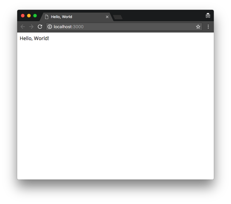 Preview of Hello World in Browser