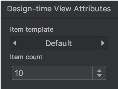 design time view attributes 窗口