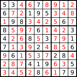算法：解数独
