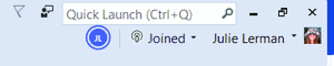 Visual Studio 指明已与 JL 一起加入 Live Share 会话