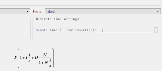 Simulink Ideal(Standard) PID