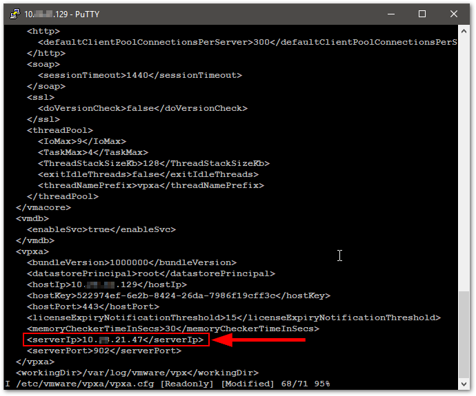 vmware vcsa change ip address