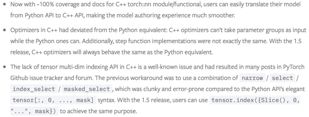 PyTorch 1.5上线：加入稳定C++前端，高级自动梯度API