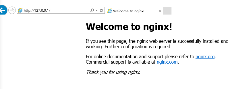 nginx 成功后页面 