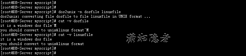 Linux命令学习总结：dos2unix - unix2dos