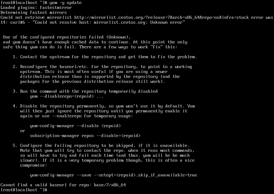 centos7操作yum命令失败_and yum doesn't have enough cached data to continu-CSDN博客