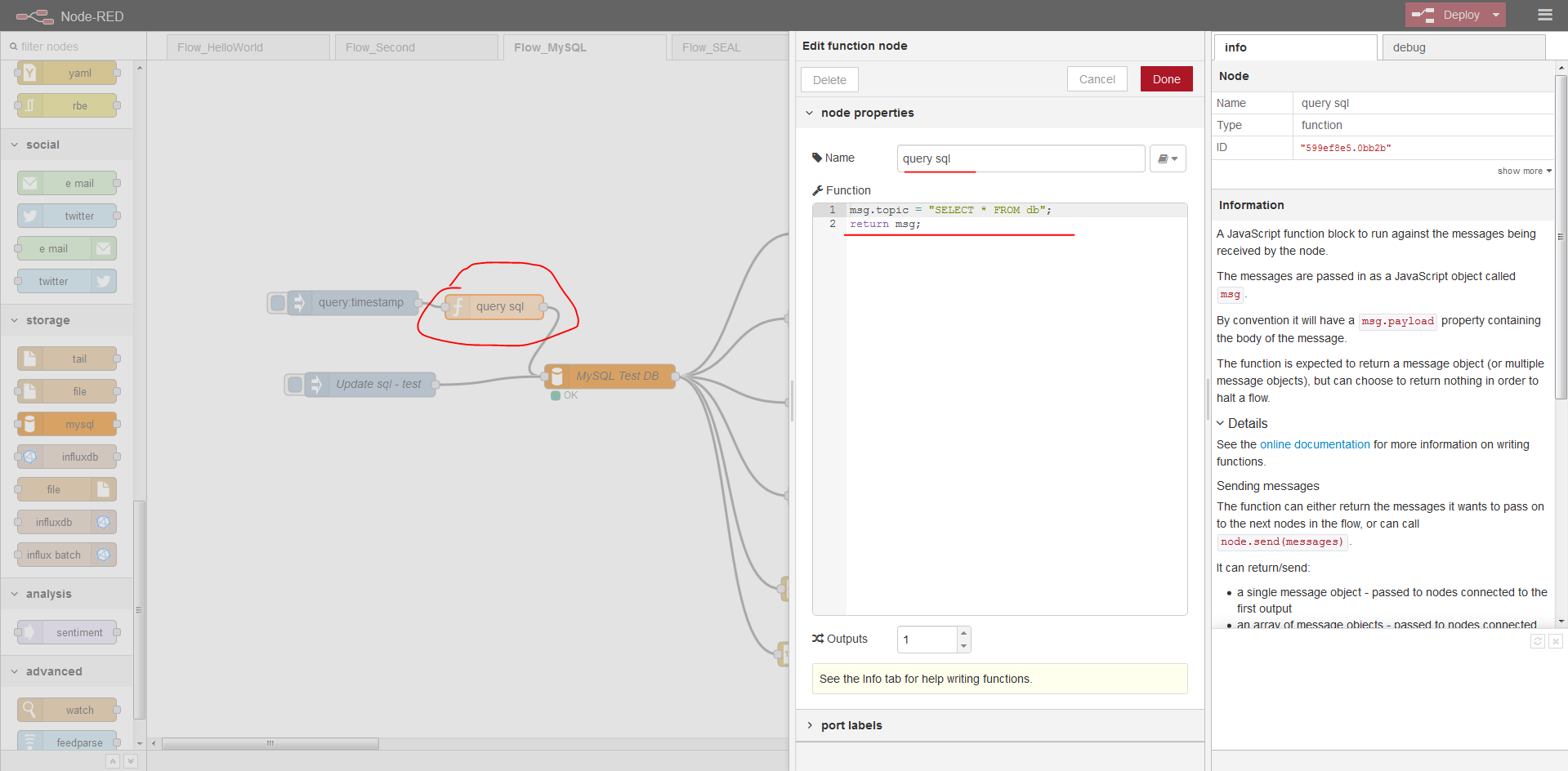 Node-Red Алиса. NODERED именованные массивы. SQL nodes. Node Red последний день месяца.