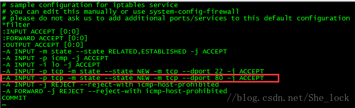 iptables 开放防火墙端口