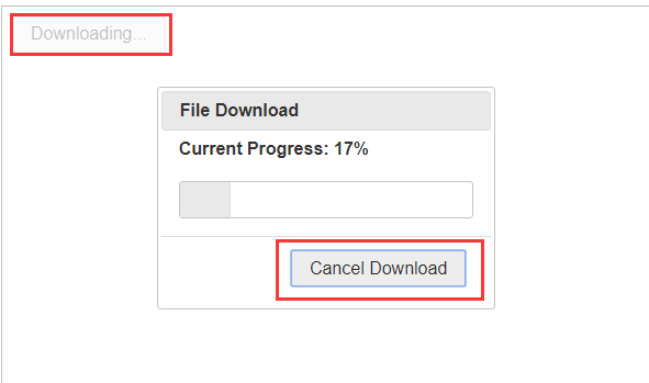 jshtml纯原生代码简单的下载对话框点击按钮自动读条