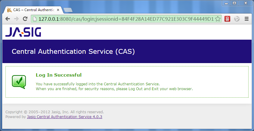 CAS-4.0.3默认登录成功页