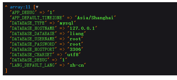 TP6.0 助手函数 env()