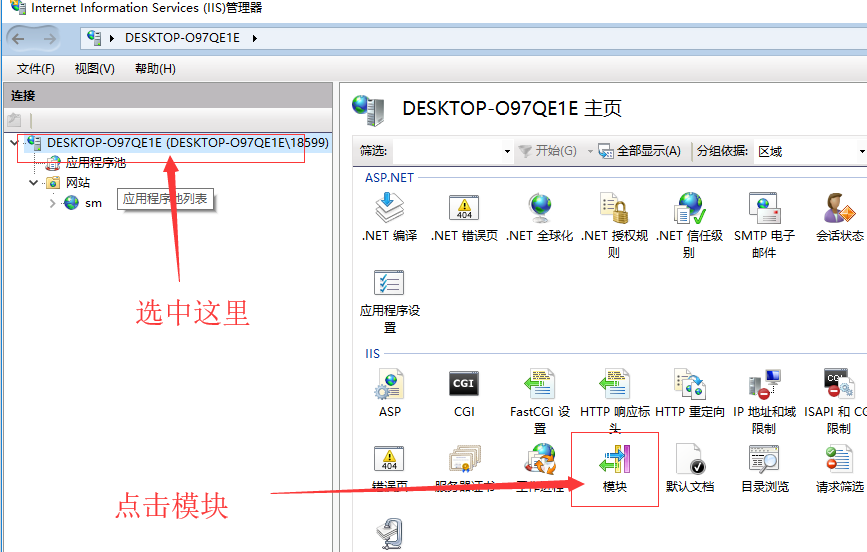 怎样查看AspNetCoreModule模块