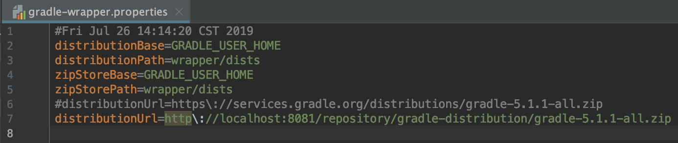 client gradle distribution