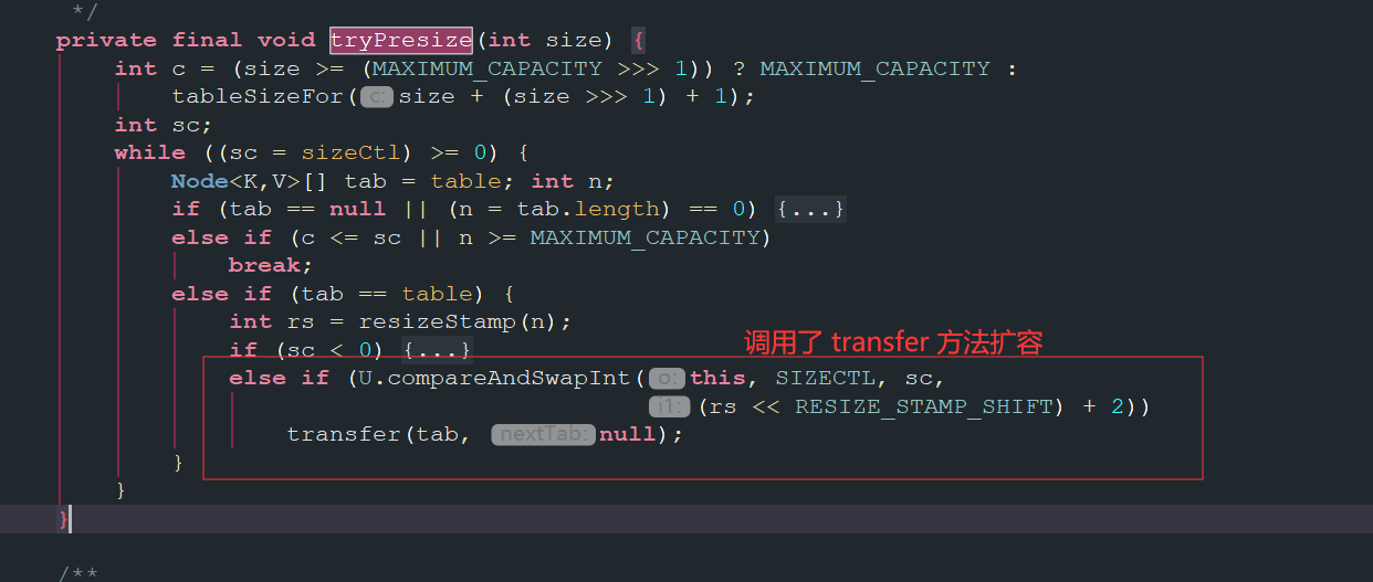 tryPresize 方法源码
