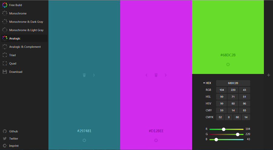 Colourco - 超简洁的在线色彩工具