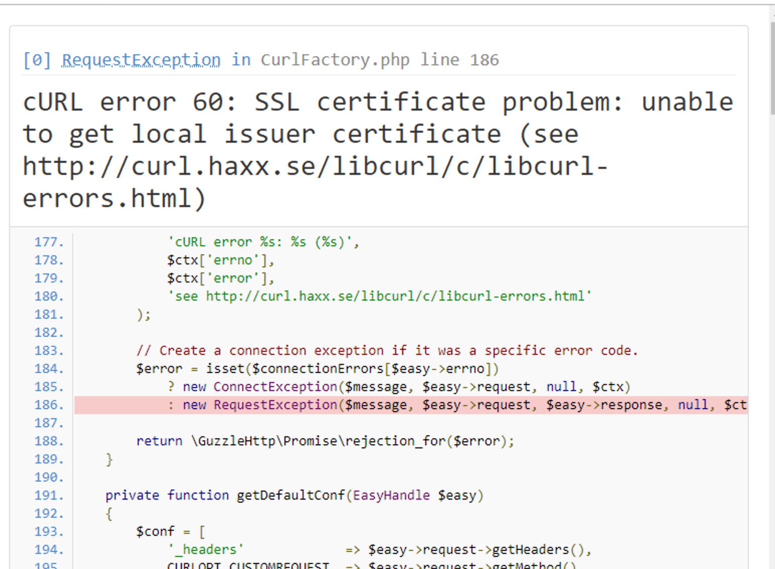Curl error 7. Curl Error 60. Php Curl get. SSL Error: unable to get local Issuer Certificate Постман. SSL Certificate problem: unable to get local Issuer Certificate source Tree.