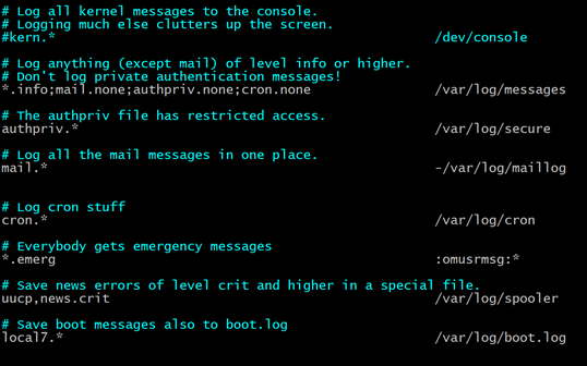 syslog详解及配置远程发送日志和远程日志分类