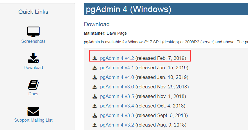 download pgadmin 4 for windows